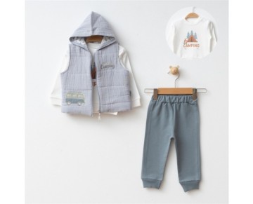 9/18 AY 655-ARABALI MÜSLİN YELEKLİ 3 LÜ TKM