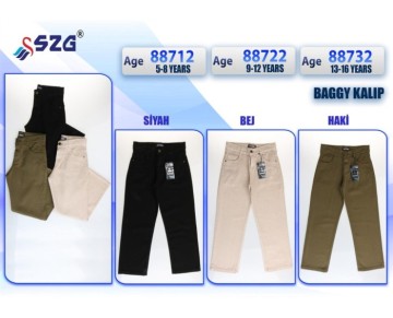 9/12 YAŞ-88722-SZG RENKLİ PFD ERKEK PANTOLON