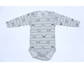 1/3 YAŞ -708330-BABYTOO BUYUK CIZGILI HAYVAN DESENLI KOLLU BADI