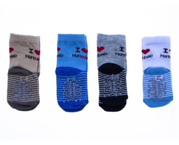 1/4 YAŞ 4053 ABS BASKILI BEBE SOKET ÇORAP