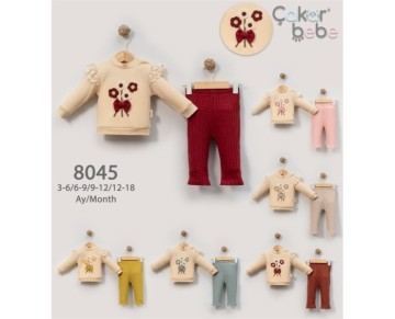 6/12  AY-8045-ÇİÇEK SUZİNELİ 2 LI TAKIM