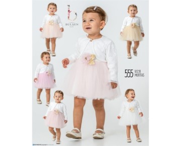 9/18 AY-555-YUVARLAK SEDEF PULLU BOLEROLU ELBİSE