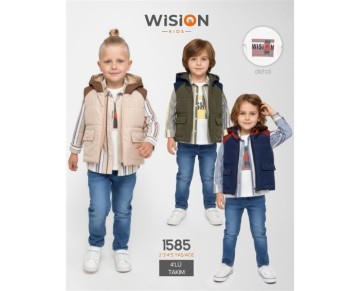 2/5 YAŞ-1585-ERKEK ELYAFLI YELEK TAKIM 4'LÜ