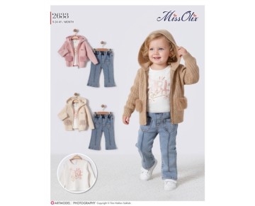 9/24 AY-2633-peluş cep kapuşonlu hırka-badi-kot pantalon