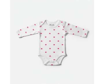 1/3 yaş-708336-BABYTOO BUYUK KALP DESENLI KOLLU BADI