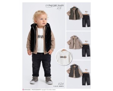 9/24 AY-1524-YELEKLİ TRİKO HIRKALI DÖRTLÜ ERKEK TAKIM