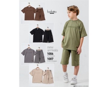 9/12 YAŞ-01007-GOFRE BASKILI TORBA CEPLİ TAKIM