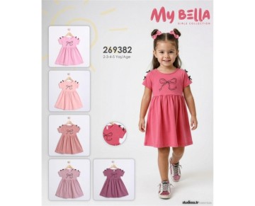 2/5 YAŞ-269382-FİYONK BASKILI ELBİSE