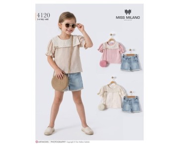 5/8 YAŞ-4120-3 LÜ KIZ TAKIM