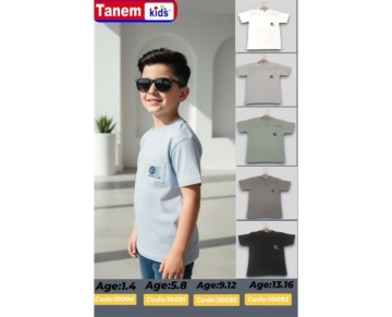 13/16 yaş 10093-CEPLİ LİKRALI TİŞÖRT
