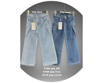 2/5 YAŞ-4768-citywear kız pantolon