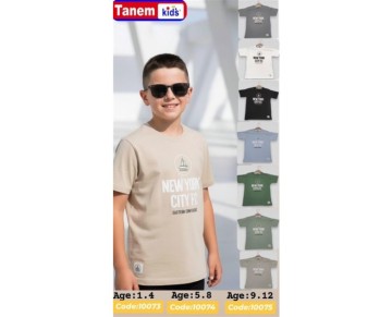 9/12 yaş 10075-S.YK ARKASI BASKILI TİŞÖRT