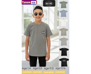 5/8 yaş 10047-S.YK ARKASI BASKILI TİŞÖRT