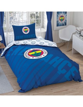 Taç Lisanslı Tek Kişilik Nevresim Takımı Fenerbahçe Lacivert Logo