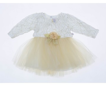 9/18 AY 470 ALTIN KORDONE FİSTOLU BOLEROLU ELBİSE