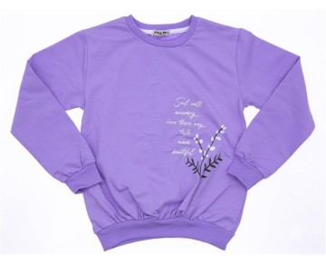 9/12 YAŞ 3093 TAŞLI ÇİÇEKLİ SWEAT