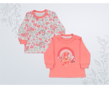 6/18 AY 18415 Kız Butterflyl Flowers 4 Beden 2'in 1Pack Sweat