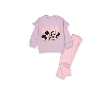 6/24 AY 1262 MEVSİMLİK KISS BASKILI KIZ BEBEK TAKIM