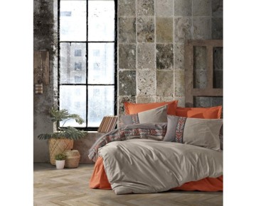 Cotton Box Folk Art Çift Kişilik Nevresim Takımı True Tarçın