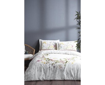 Özdilek Çift Kişilik Ranforce Nevresim Takımı Jardin De Flor Beyaz