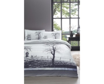 Özdilek Çift Kişilik Ranforce Nevresim Takımı Wood Mor