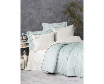 Cotton Box Çift Kişilik Elit Saten Nevresim Takımı Vanko Mint