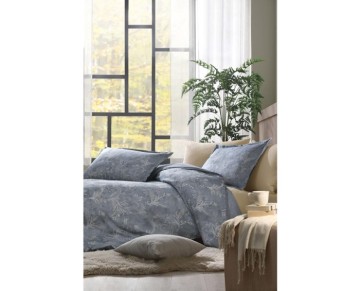 Özdilek Çift Kişilik Ranforce Nevresim Takımı Flor Espiral Mavi