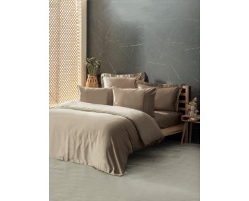 Cotton Box Silky İpek Çift Kişilik Nevresim Takımı Bej