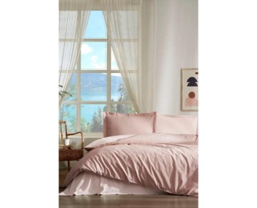 Özdilek Çift Kişilik Ranforce Nevresim Takımı Colourist Toprak Sütlü Kahve