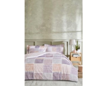 Özdilek Çift Kişilik Ranforce Nevresim Takımı Retalhos Pembe