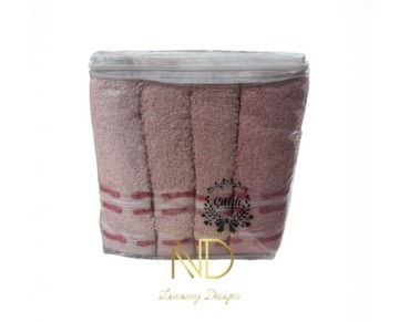 Nevresim Dünyası Basic Pudra 4'lü 50x90cm Havlu Seti