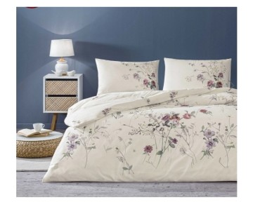 Taç Çift Kişilik Ranforce Nevresim Takımı Kiara Ekru