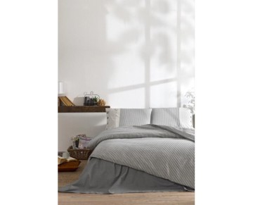 Özdilek Çift Kişilik Ranforce Nevresim Takımı Natural Line Gri