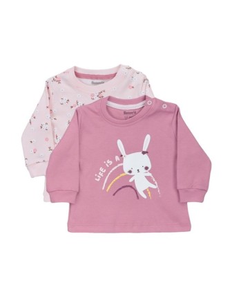 3/18 AY 16323 4 Beden 2'in 1 Pack Kız Flower Garden Sweat