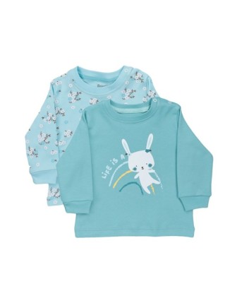 3/18 AY 16323 4 Beden 2'in 1 Pack Kız Flower Garden Sweat