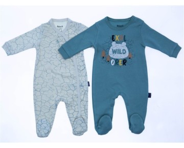 3/6 AY 18521 Erkek Crack Pattern 2 Beden 2'in 1 Pack Patikli Tulum