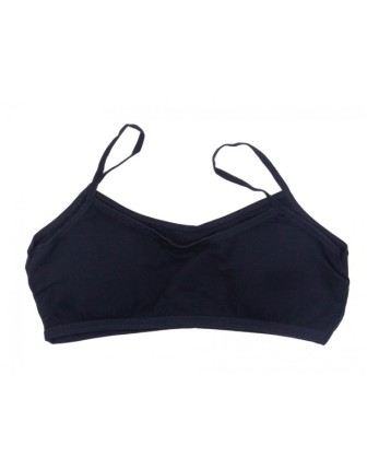 10/15 YAŞ 9041 KIZ İP ASKI DÜZ RENK SİYAH BÜSTİYER