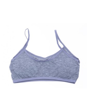 10/15 YAŞ 9042 KIZ İP ASKI DÜZ RENK GRİ BÜSTİYER