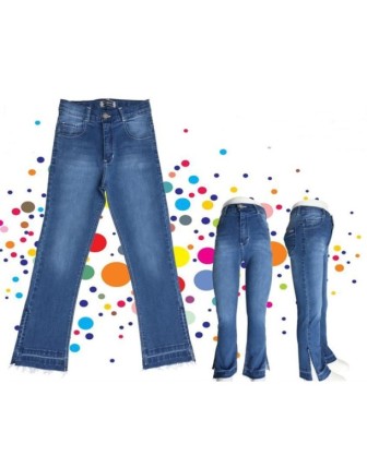 8/12 YAŞ 67212-KIZ KOT PANTOLON